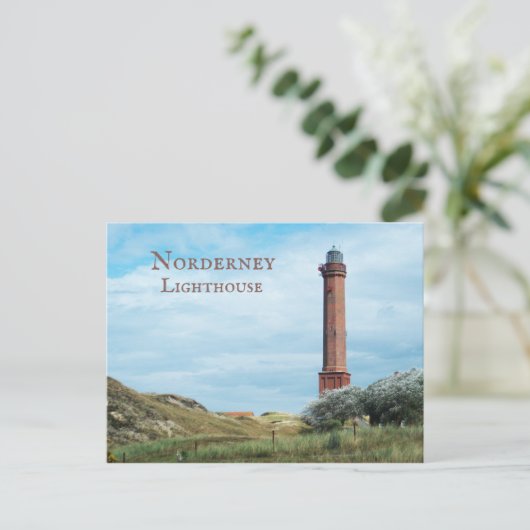 Norderney Lighthouse East Frisian Islands, Duitsla Briefkaart (Staand voorkant)