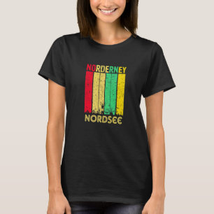 Norderney Noordzee Silhouet Voor Toeristen En Rugz T-shirt
