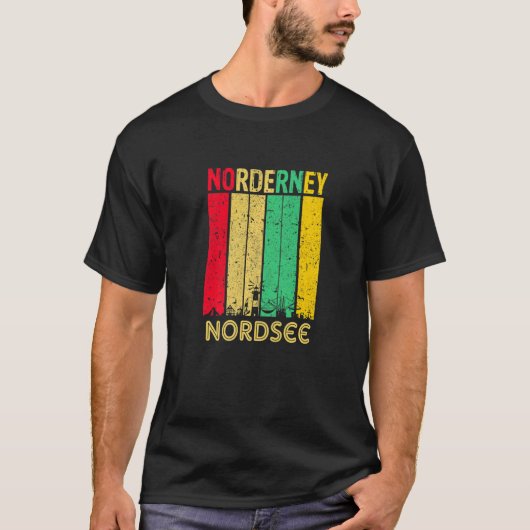 Norderney North Zee Skyline for Torists and Backp T-shirt (Voorkant)