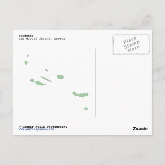 Nordeste - Azoren Briefkaart (Achterkant)