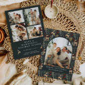 Nordic 5 Foto Kerst Kaart Boho Scandi Vakantie