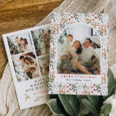 Nordic 5 Foto Kerst Kaart Boho Scandi Vakantie