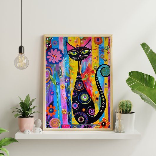 Nordic Abstract Geometrisch Poster (Steen) 12x18