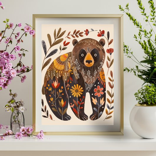 Nordic Abstract Geometrisch Poster (Steen) 15x19