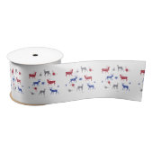 Nordic Animals Twin Baby shower Ribbon Satijnen Lint (Spoel)