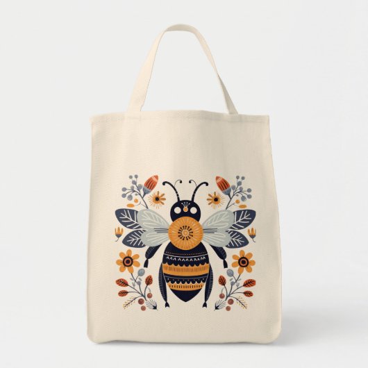 Nordic Bee Canvas tas (Voorkant)