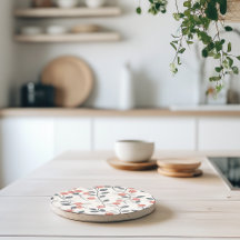 Nordic Berries Scandinavian Pattern Stone Onderzet