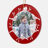 Nordic Bird Foto Keramisch Ornament (Links)