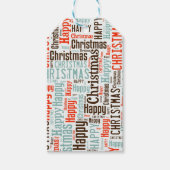 Nordic blauw en rood modern Kerstmis Cadeaulabel (Voorkant)