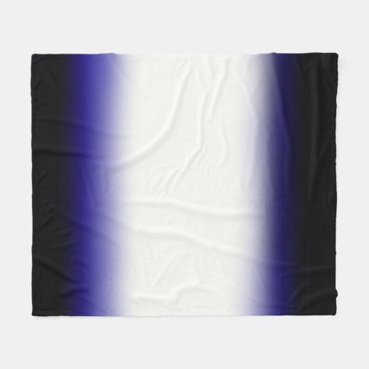 Nordic Blauw Zwart|Blauw|Wit Fleece Deken (Voorkant (Horizontaal))