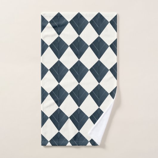 Nordic Blue Chevron Pattern Bad Handdoek (Handdoek)