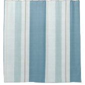 Nordic Blue Horizon Streep Douchegordijn (Voorkant)