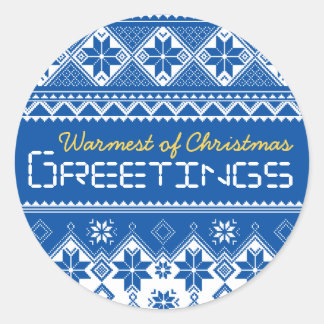 Nordic Blue Ronde Sticker