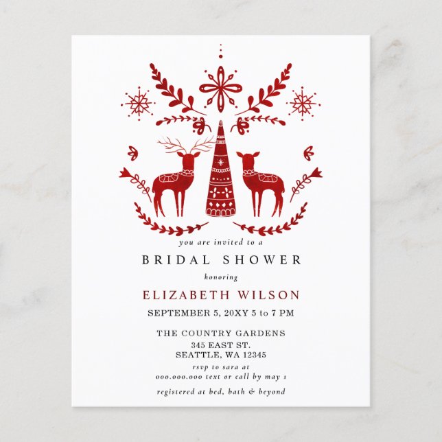 Nordic Buck and Doe Christmas Bridal Shower (Voorkant)