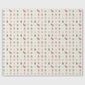 Nordic Calm Modern Holiday Pattern Cadeaupapier (Vlak)