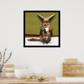 Nordic Cat is niet geamuseerd Poster (Keuken)