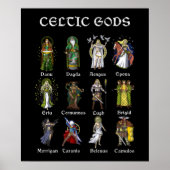 Nordic Celtic Mythology Gods Poster (Voorkant)