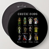 Nordic Celtic Mythology Gods Ronde Button 6,0 Cm (Voorkant /achterkant)