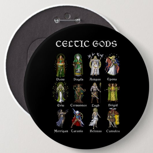 Nordic Celtic Mythology Gods Ronde Button 6,0 Cm (Voorkant /achterkant)