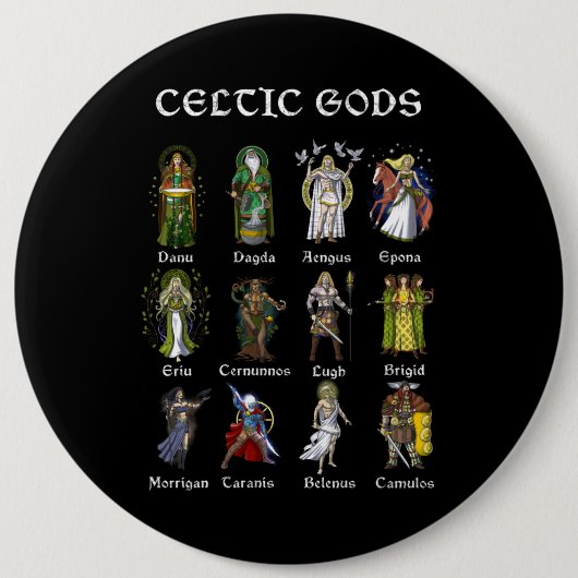 Nordic Celtic Mythology Gods Ronde Button 6,0 Cm (Voorkant)