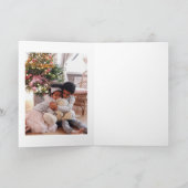 Nordic Christmas Blue Birds Foto Feestdagen Kaart (Binnen)