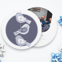 Nordic Christmas Blue Birds Foto