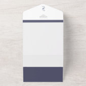 Nordic Christmas Blue Birds Foto Vakantie Kaart (Buitenkant)