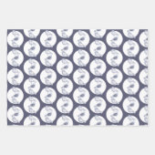 Nordic Christmas Blue Birds Inpakpapier Vel (Voorkant)