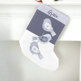 Nordic Christmas Blue Birds Kleine Kerstsok