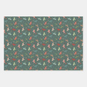 Nordic Christmas Dala inpakpapier vellen (Voorkant)