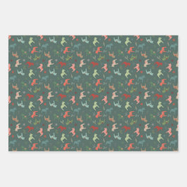 Nordic Christmas Dala inpakpapier vellen