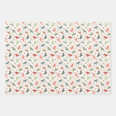 Nordic Christmas Dala Paard Wrapping Papier Bladen Inpakpapier Vel (Voorkant)