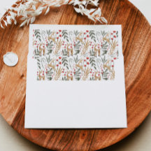 Nordic Christmas Envelope Liner Holiday Scandi