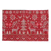 Nordic Christmas geborduurd Kussensloop (Achterkant)