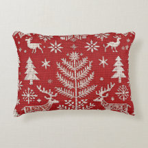 Nordic Christmas geborduurd Sierkussen Hoesje