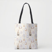 Nordic Christmas Gnomes Aangepaste naam Tote Bag (Voorkant)