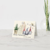 Nordic Christmas Gnomes & Home Groet Kaart (Voorkant)