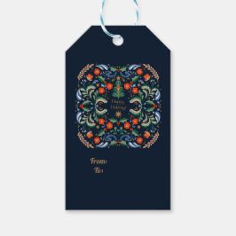 Nordic Christmas groeten Cadeaulabel