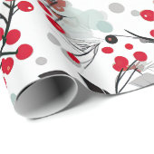 Nordic Christmas Holly Berry-inpakpapier Cadeaupapier (Rol Hoek)