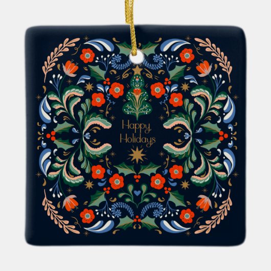  Nordic Christmas Keramisch Ornament (Voorkant)