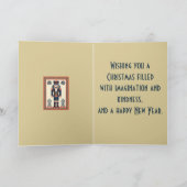 Nordic Christmas Minimal Style Nutcracker Toy Sold Kaart (Binnen)