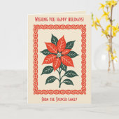 Nordic Christmas Minimal Style Poinsettia Kaart (Gele Bloem)