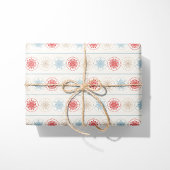 Nordic Christmas Multi-Coloured Snowflakes Cadeaupapier