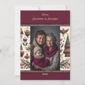 Nordic Christmas Scandinavia Village GrandDaughter Feestdagenkaart (Achterkant)