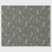 Nordic Christmas Scandinavian Woodland Cadeaupapier (Vlak)