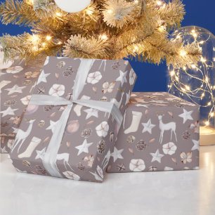 Nordic Christmas Scandinavische herten Cadeaupapier