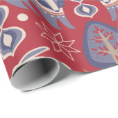 Nordic Christmas Scandinavische herten Cadeaupapier (Rol Hoek)