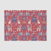 Nordic Christmas Scandinavische herten Tissuepapier (Voorkant)