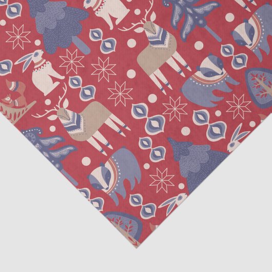 Nordic Christmas Scandinavische herten Tissuepapier (Detail)