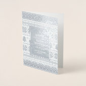 Nordic Christmas Sweater Patterned Holiday Folie Kaarten (Voorkant)